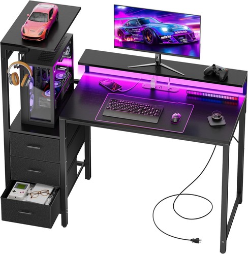 Gaming desk with led lights - desk,